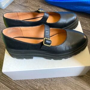 Madewell Women’s Leather Buckle Flats the Beverly